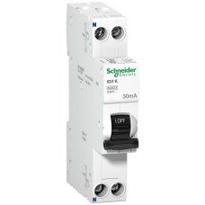 Диф. автоматичний вимикач iDif K 1P+N 6A С АС 30мA Schneider Electric A9D63606