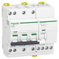 Диф. автоматичний вимикач iCV40H 3P+N, 10кА, 16А, крива C, тип A, 30мA, Schneider Electric A9DC4716