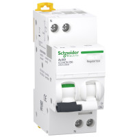 Диф. автоматичний вимикач iCV40N 1P+N, 6A, крива B, 30мA, тип А, Schneider Electric A9DG3606