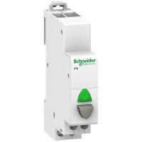 Вимикач кнопковий Acti9 iPB, 1НВ, з зеленим індикатором 12-48В Schneider Electric A9E18038