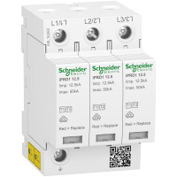 Ограничитель перенапряжения iPRD1 12.5r 3P 50kA Тип 1+2, Schneider Electric A9L16382