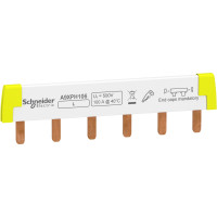 Гребенчатая шина 1П, 6 модулей, контакты 18мм., Schneider Electric A9XPH106