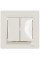 Вимикач прохідний двохклавішний, Кремовий, Asfora EPH0600123
