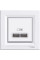 Розетка USB, 2 виходи 2.0, 5V-DC, макс 2.1A, Біла, Asfora EPH2700221