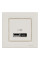 Розетка USB, 2 виходи, тип А+С 2,4А, Кремова, Asfora EPH2700323