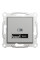 Розетка USB, 2 виходи, тип А+С 2,4А, Алюміній, Asfora EPH2700361