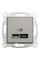 Розетка USB, 2 виходи, тип А+С 2,4А, Бронза, Asfora EPH2700369