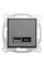 Розетка USB, 2 виходи, тип А+С 2,4А, Антрацит, Asfora EPH2700371