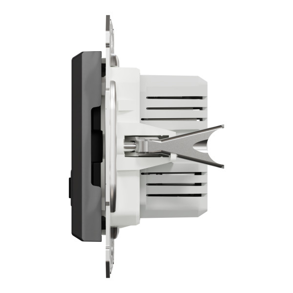 Розетка USB, 2 виходи, тип А+С 2,4А, Антрацит, Asfora EPH2700371