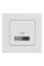 Розетка USB, 2 виходи, тип А+С 3А, 45 Вт, Біла, Asfora EPH2700421