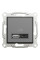Розетка USB, 2 виходи, тип А+С 3А, 45 Вт, Антрацит, Asfora EPH2700471