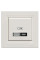 Розетка USB, 2 выхода, тип А+С  21 Вт, Кремовая, Asfora EPH2700523
