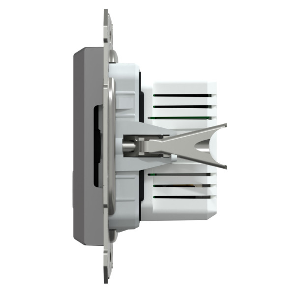 Розетка USB, 2 выхода, тип А+С  21 Вт, Антрацит, Asfora EPH2700571