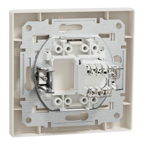 Розетка комп'ютерна, RJ45, кат.5е, UTP, Кремова, Asfora EPH4300123