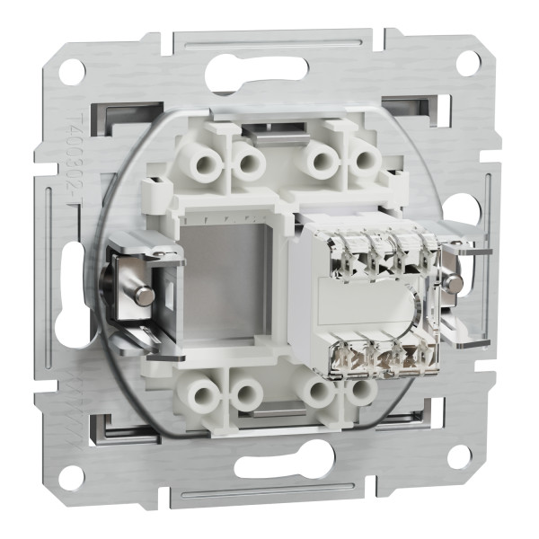 Розетка комп'ютерна, RJ45, кат.5е, UTP, Алюміній, Asfora, EPH4300161