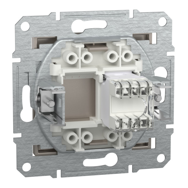 Розетка комп'ютерна, RJ45, кат.5е, UTP, Бронза, Asfora, EPH4300169
