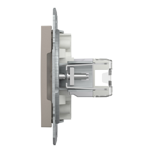 Розетка комп'ютерна, RJ45, кат.5е, UTP, Бронза, Asfora, EPH4300169