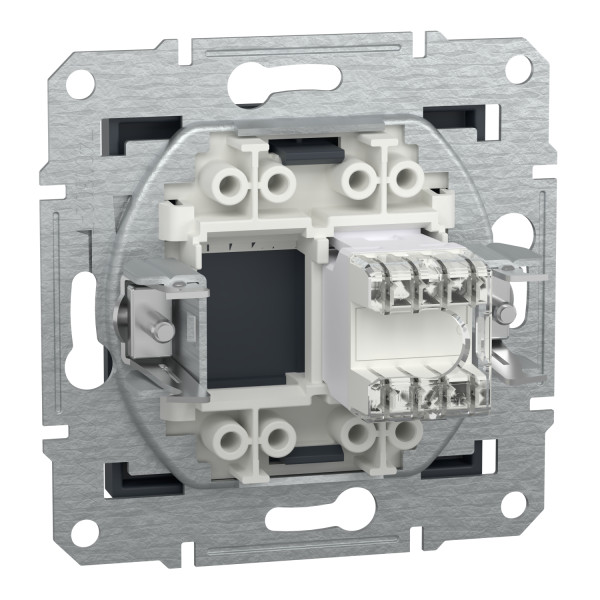 Розетка комп'ютерна, RJ45, кат.5е, UTP, Антрацит, Asfora, EPH4300171