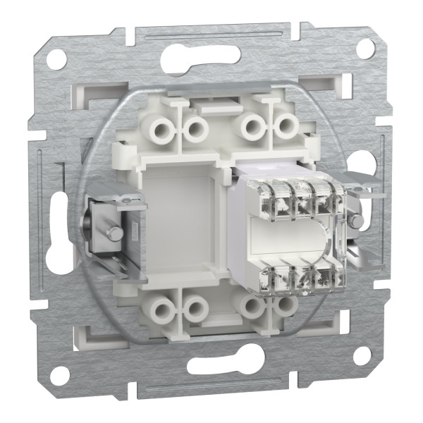 Розетка комп'ютерна, RJ45, кат.5е, UTP, Біла, Asfora EPH4370121