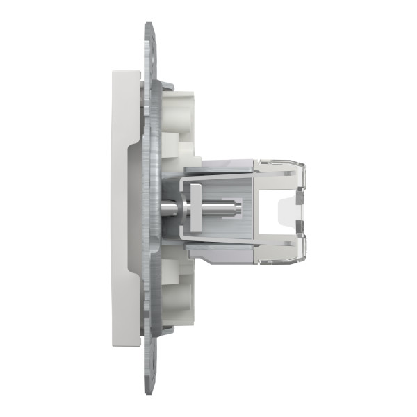Розетка комп'ютерна, RJ45, кат.5е, UTP, Біла, Asfora EPH4370121