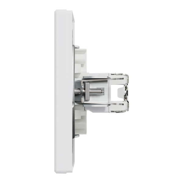 Розетка комп'ютерна, RJ45, кат.5е, UTP, подвійна, Біла, Asfora EPH4400121