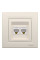 Розетка комп'ютерна, RJ45, кат.5е, UTP, подвійна, Кремова, Asfora EPH4400123