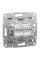 Розетка комп'ютерна, RJ45, кат.5е, UTP, подвійна, Алюміній, Asfora, EPH4400161
