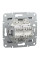 Розетка комп'ютерна, RJ45, кат.5е, UTP, подвійна, Сталь, Asfora, EPH4400162