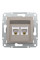 Розетка комп'ютерна, RJ45, кат.5е, UTP, подвійна, Бронза, Asfora, EPH4400169