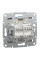 Розетка комп'ютерна, RJ45, кат.5е, UTP, подвійна, Бронза, Asfora, EPH4400169