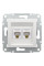 Розетка комп'ютерна, RJ45, кат.5е, UTP, подвійна, Біла, Asfora EPH4470121