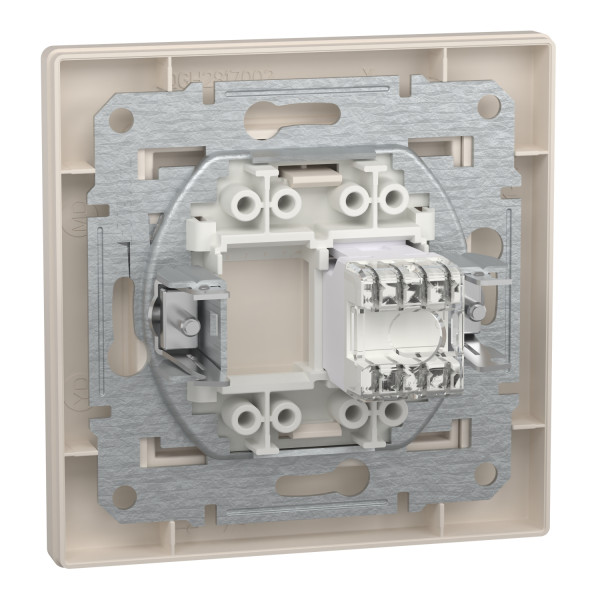 Розетка комп'ютерна, RJ45, кат.6, UTP, Кремова, Asfora EPH4700123