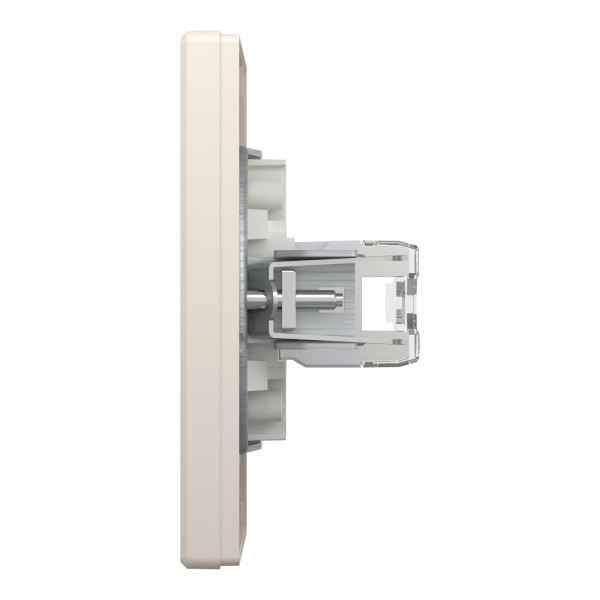 Розетка комп'ютерна, RJ45, кат.6, UTP, Кремова, Asfora EPH4700123