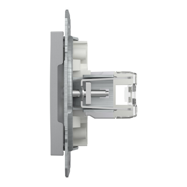 Розетка комп'ютерна, RJ45, кат.6, UTP, Алюміній, Asfora, EPH4700161