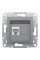 Розетка комп'ютерна, RJ45, кат.6, UTP, Сталь, Asfora, EPH4700162