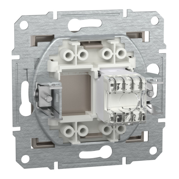 Розетка комп'ютерна, RJ45, кат.6, UTP, Бронза, Asfora, EPH4700169