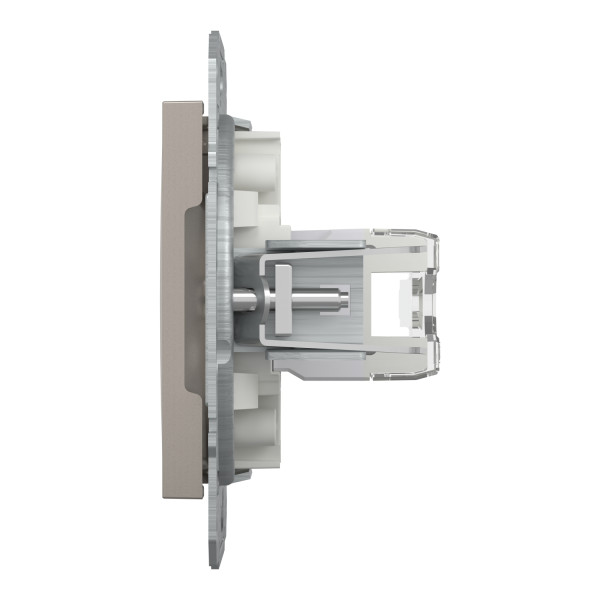 Розетка комп'ютерна, RJ45, кат.6, UTP, Бронза, Asfora, EPH4700169