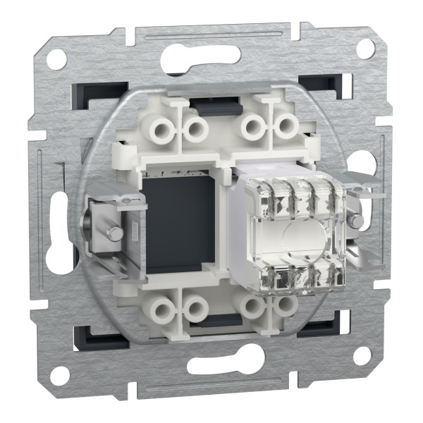 Розетка комп'ютерна, RJ45, кат.6, UTP, Антрацит, Asfora, EPH4700171
