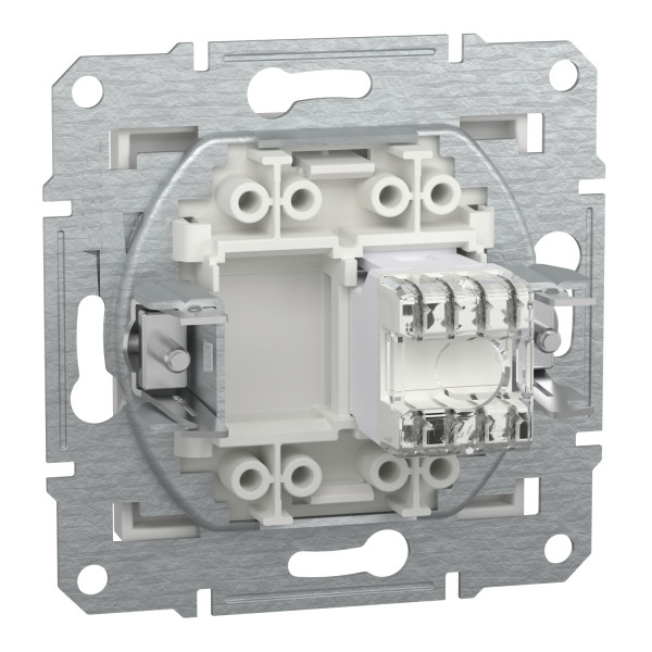 Розетка комп'ютерна, RJ45, кат.6, UTP, Біла, Asfora EPH4770121
