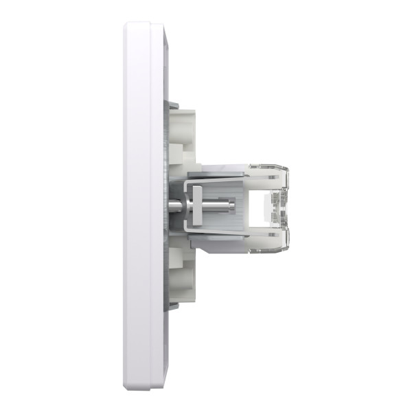 Розетка комп'ютерна, RJ45, кат.6, UTP, подвійна, Біла, Asfora EPH4800121