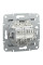 Розетка комп'ютерна, RJ45, кат.6, UTP, подвійна, Алюміній, Asfora, EPH4800161
