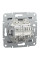 Розетка комп'ютерна, RJ45, кат.6, UTP, подвійна, Сталь, Asfora, EPH4800162