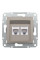 Розетка комп'ютерна, RJ45, кат.6, UTP, подвійна, Бронза, Asfora, EPH4800169