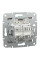 Розетка комп'ютерна, RJ45, кат.6, UTP, подвійна, Бронза, Asfora, EPH4800169