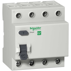 Пристрій захисного відключення (ПЗВ), 4P, 40A, 30mA, АС, Easy9, Schneider Electric EZ9R34440