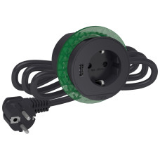 Розетка в стіл 220в з USB тип А, антрацит, Schneider Electric INS44005