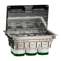 Підлоговий люк для розеток, 6 модулів, метал, сірий, 70x200x275, Schneider Electric INS52123