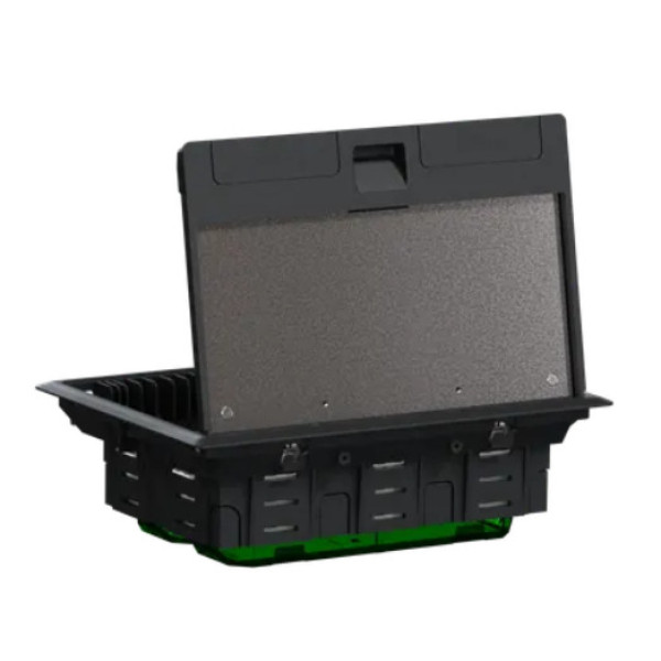 Підлоговий люк для розеток, 8 модулів, пластик, сірий, 70x200x275, Schneider Electric INS52124