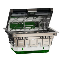 Підлоговий люк для розеток, 8 модулів, метал, сірий, 70x200x275, Schneider Electric INS52125