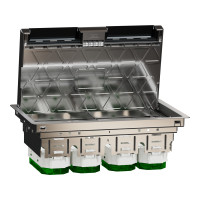 Підлоговий люк для розеток, 12 модулів, метал, сірий, 70x224x345, Schneider Electric INS52127
